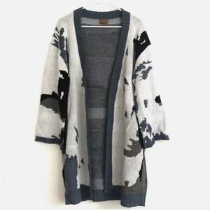 POL abstract Patterned Cardigan